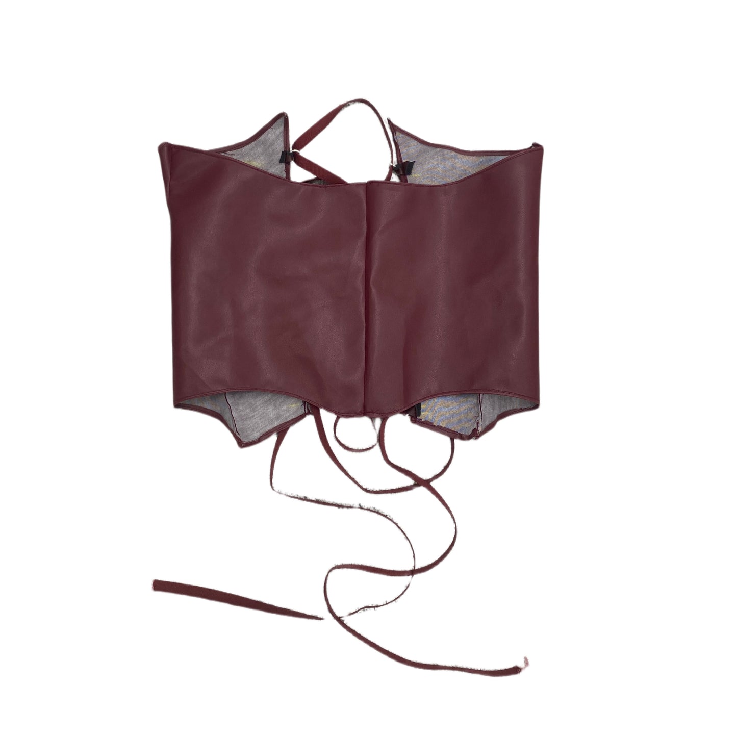 MAHOGANY LEATHER CORSET TOP