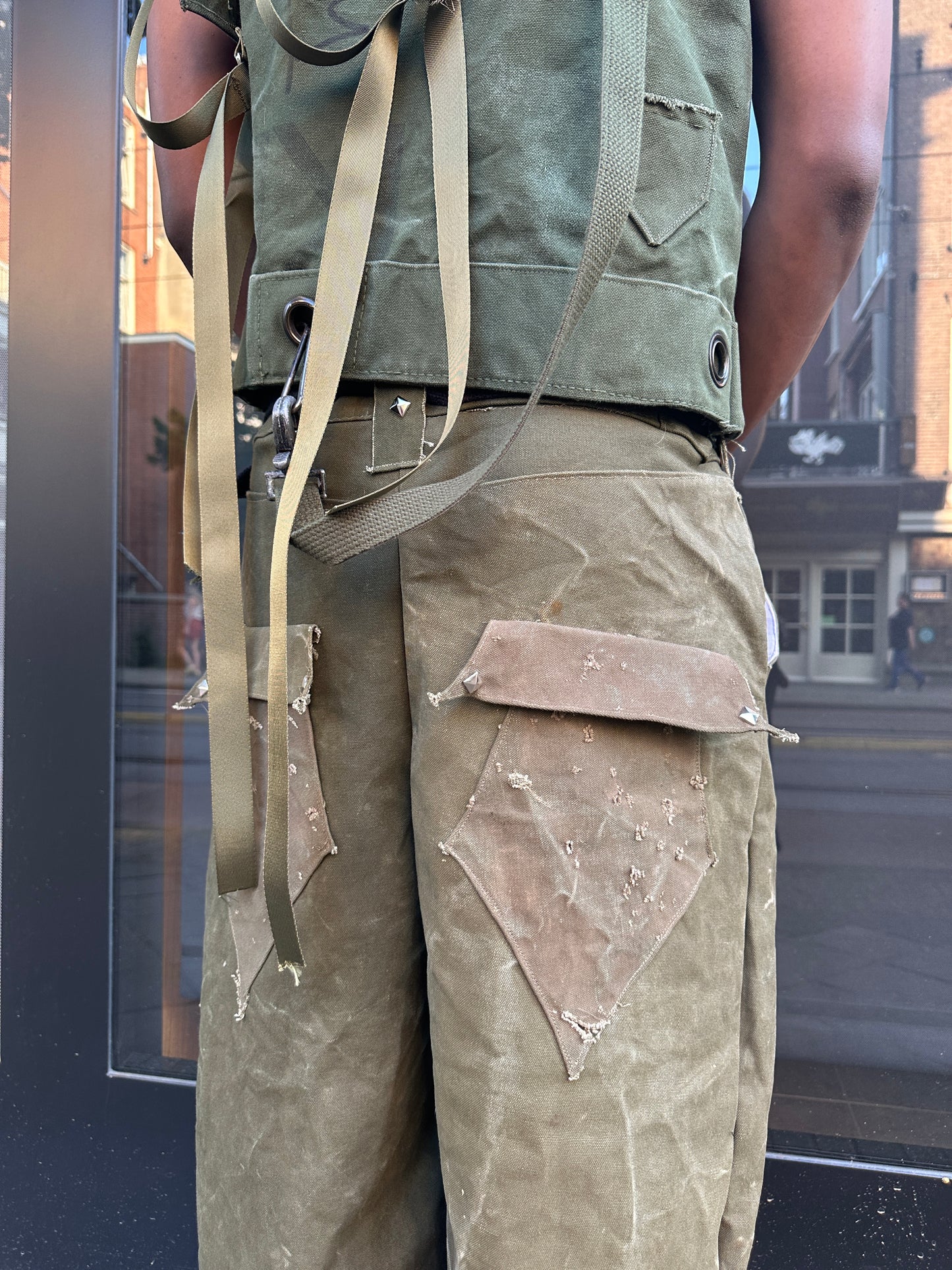 DUFFEL JORTS ARMY GREEN