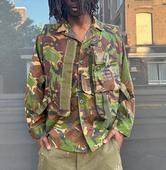CAMO JACKETSLEEVED TOP