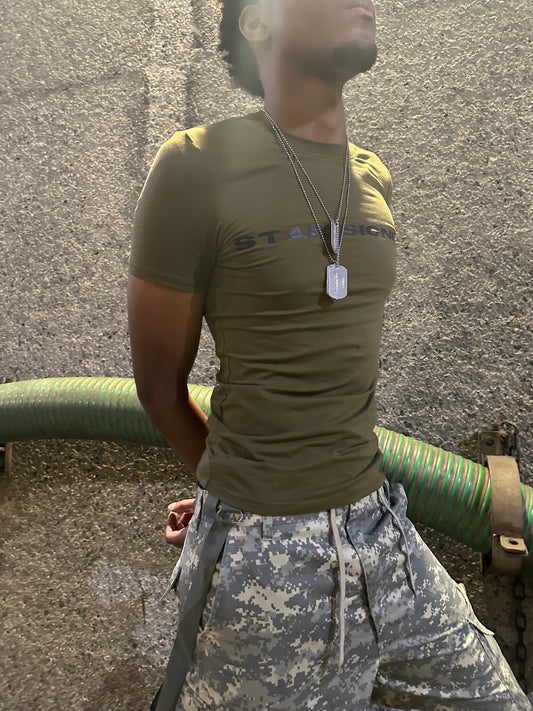 ARMY GREEN DEFINED SHIRT